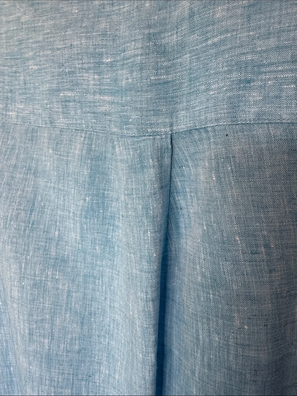 J.McLaughlin 100% Linen Button Front Shirt Aqua Blue-Size Medium
